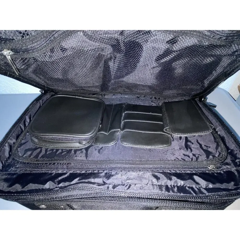 Kenneth Cole New York Briefcase Messenger Laptop Black Soft Padded Carry All